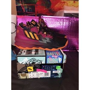 NEW adidas Dame Chinese New Year Black Maroon Gold Basketball Shoes M7/w8. Nwb